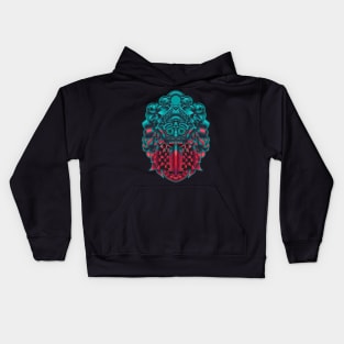 Barong Balinese with neon color Kids Hoodie